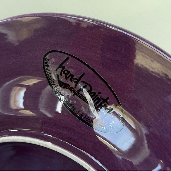 NWT Corsíca Home Hand Painted Ceramic Decorative Plate in Purple - Picture 5 of 5